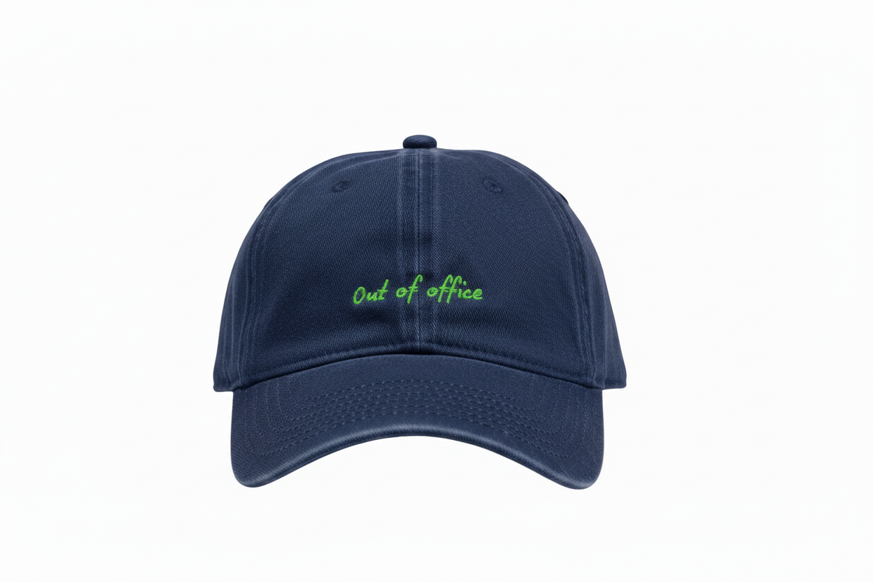 Navy Cap - Green Branding