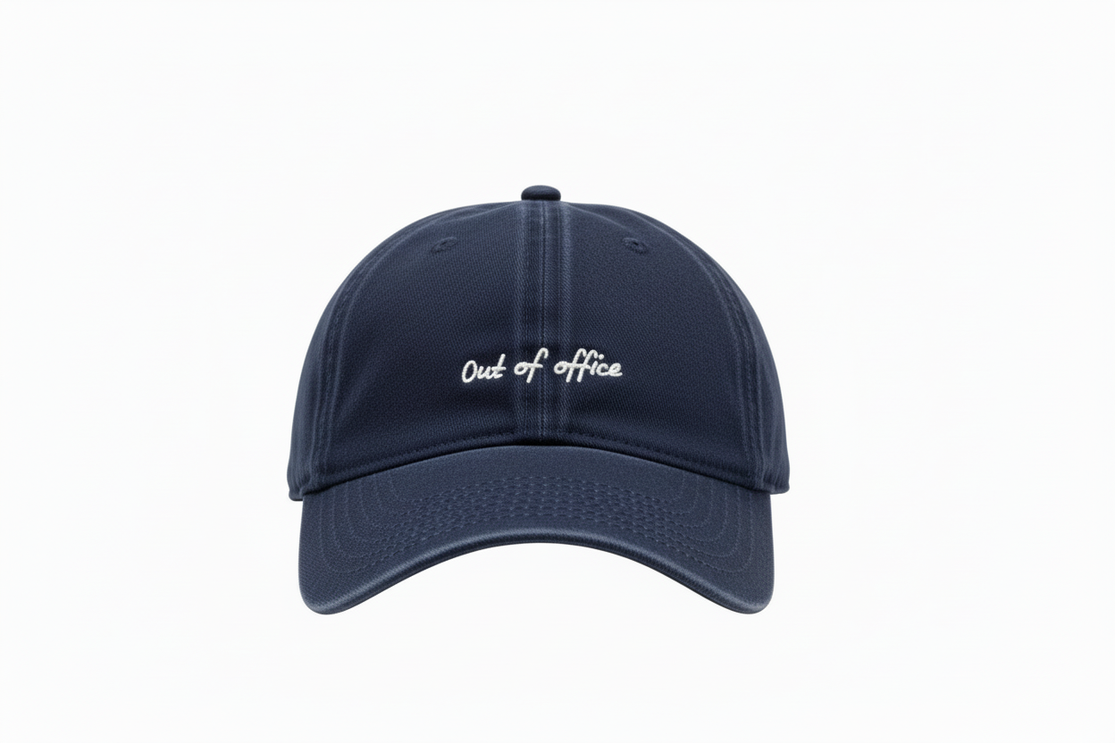 Navy Cap - White Branding
